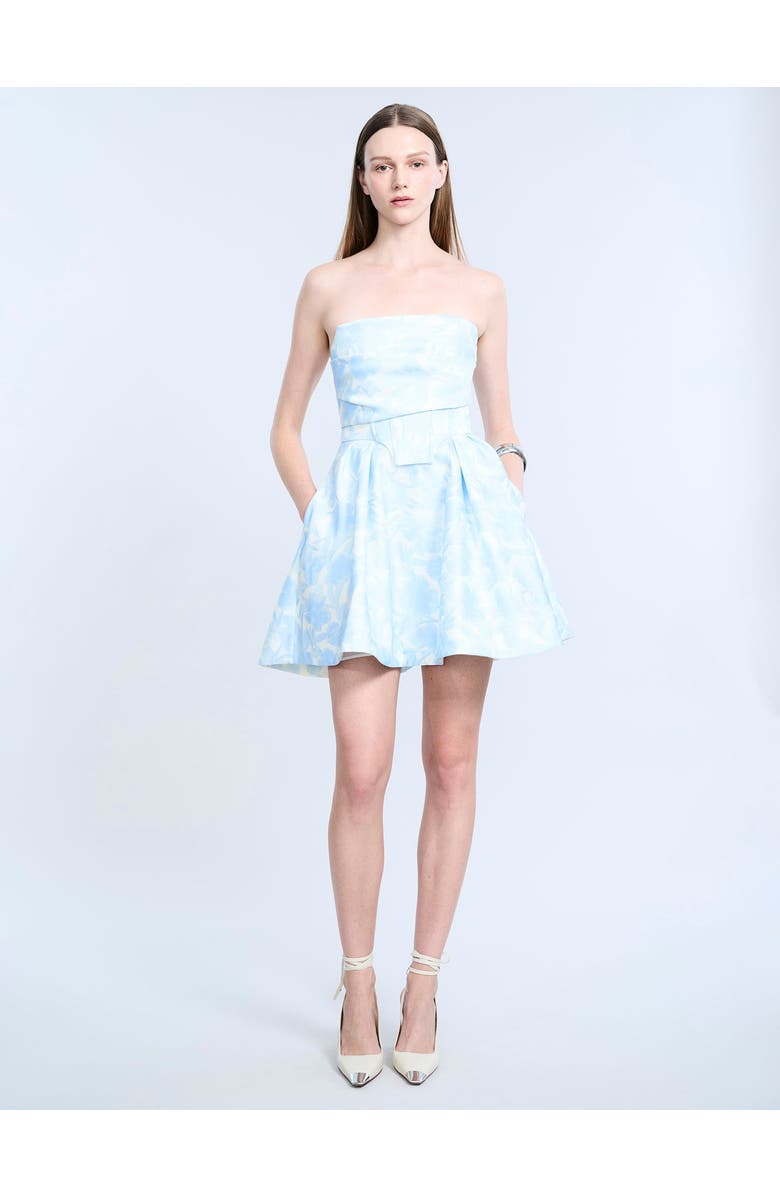 BCBGMAXAZRIA Peak Top Stitch Cocktail Dress, Main, color, Sky Floral Print