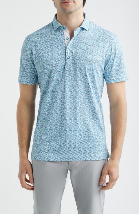 Peelin Good Citrus Print Performance Jersey Polo