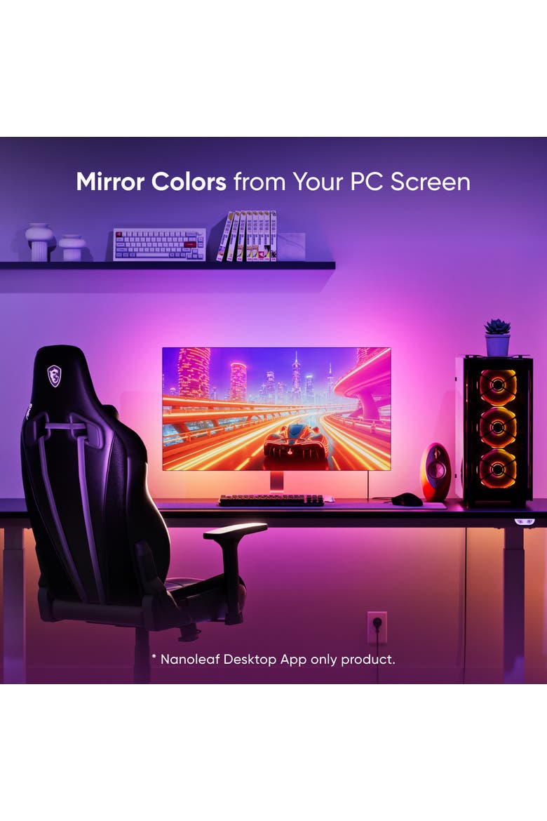PC Screen Mirror Lightstrip, Alternate, color, Multicolor