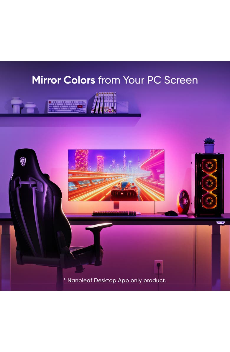 Nanoleaf PC Screen Mirror Lightstrip, Alternate, color, Multicolor