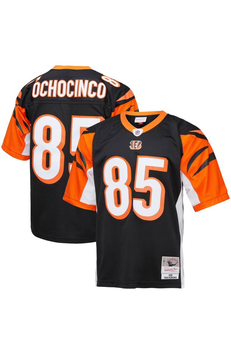 Mitchell & Ness Men's Mitchell & Ness Chad Ochocinco Black Cincinnati Bengals Big & Tall 2009 Retired Player Replica Jersey, Main, color, 