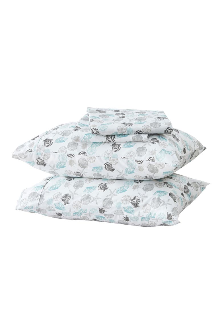 Coastal Microfiber Sheet Set, Main, color, SEASHELL