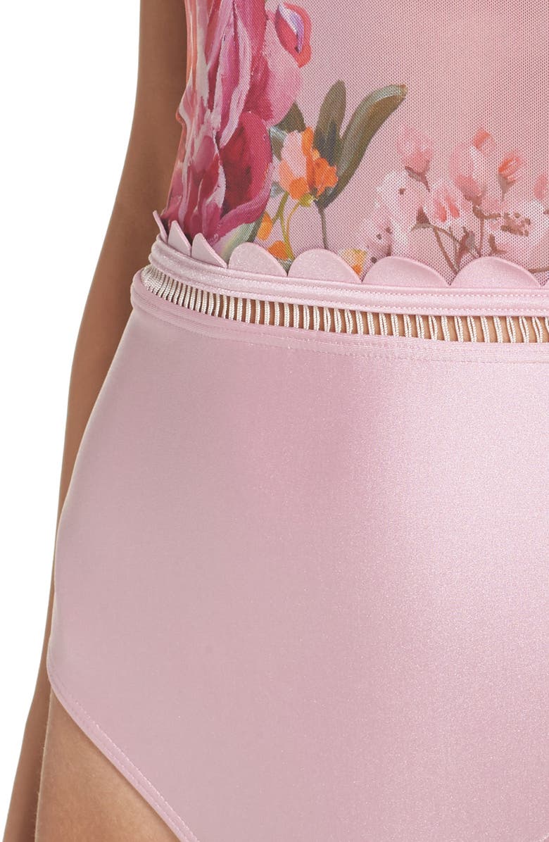 Ted Baker London Serenity Mesh One-Piece Swimsuit, Alternate, color,