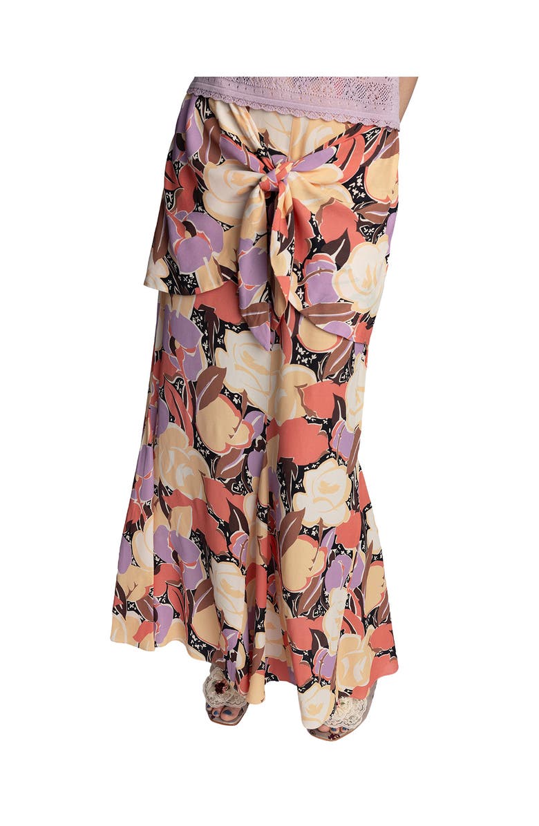 Anna Sui Desert Bloom Crepe Skirt, Alternate, color, Sunset Multi