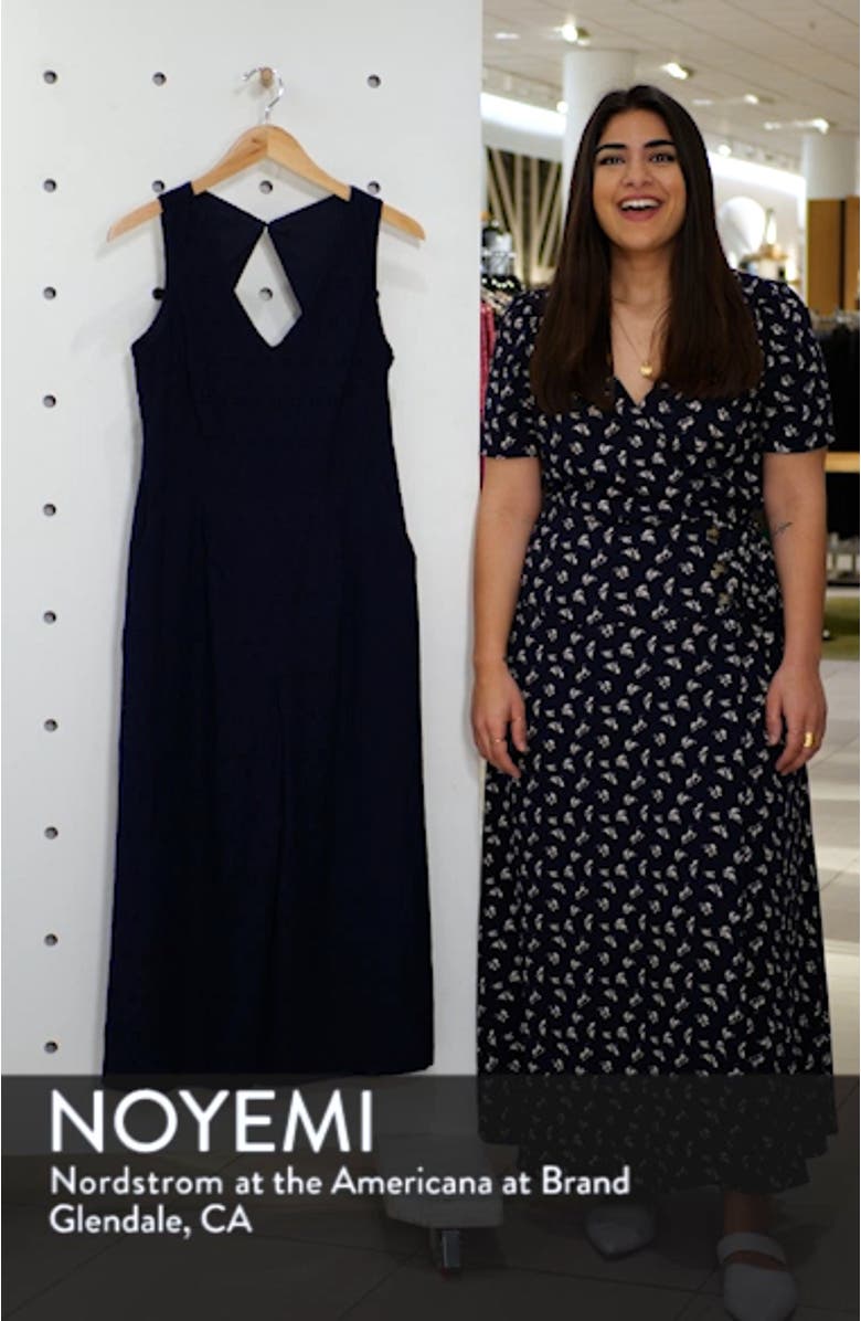 Cotton Eyelet Sleeveless Crop Wide Leg Jumpsuit, sales video thumbnail