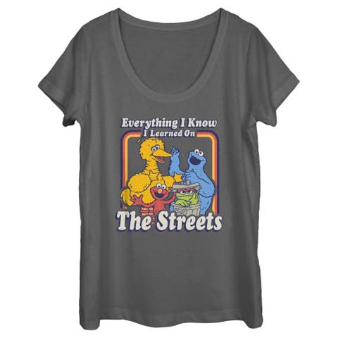 Women's Sesame Street Everything I Know I Learned on the Streets  Graphic T-Shirt