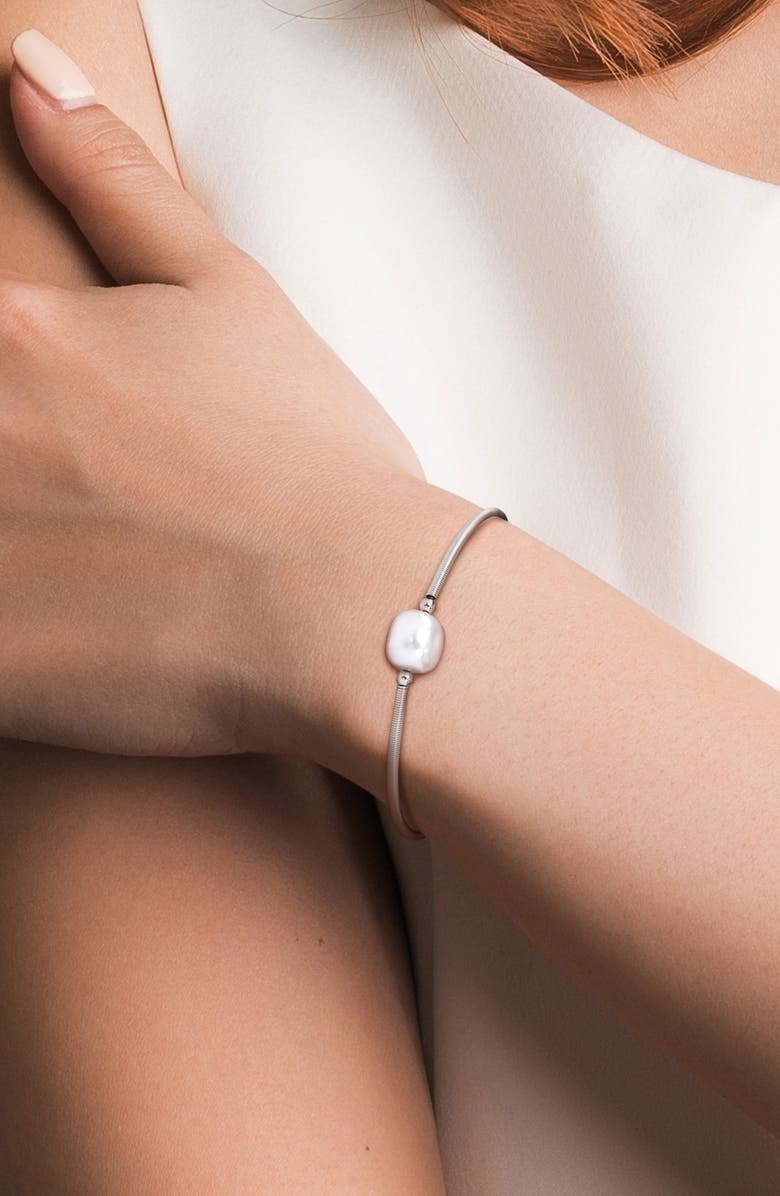 DELMAR Cultured Pearl Bangle Bracelet, Alternate, color,