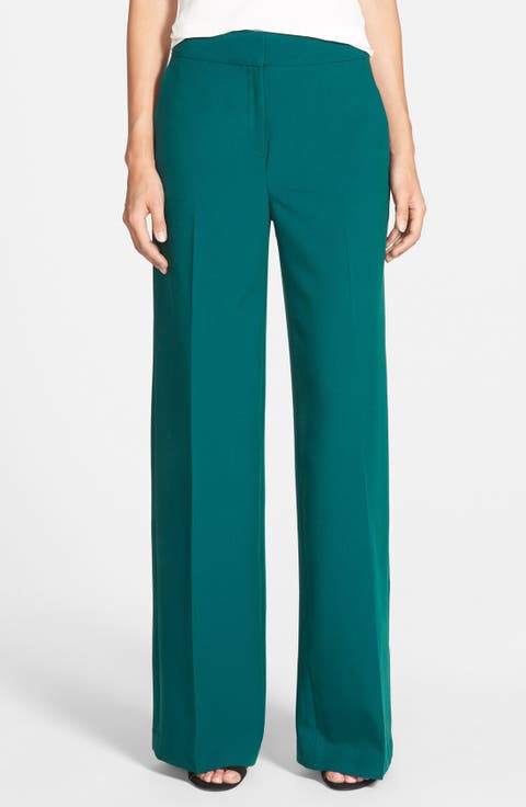 Flat Front Wide Leg Pants