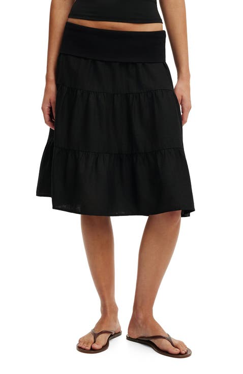 Women's Haven Fold Over Midi Skirt