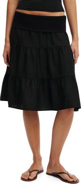 Cotton On Women's Haven Fold Over Midi Skirt