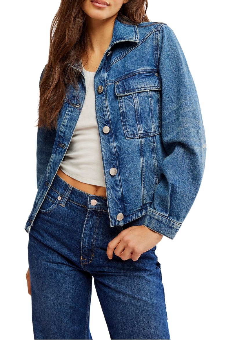 Jade Denim Jacket, Main, color, HIGH DIVE