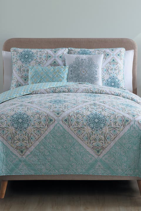 Windsor Reversible Medallion Quilt Set - King
