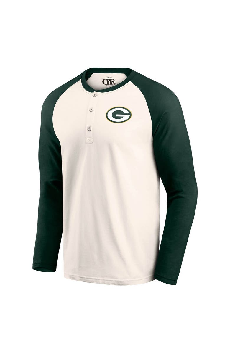 Darius Rucker Collection by Fanatics Men's Darius Rucker Collection by Fanatics Cream/Green Green Bay Packers Raglan Henley T-Shirt, Alternate, color, 