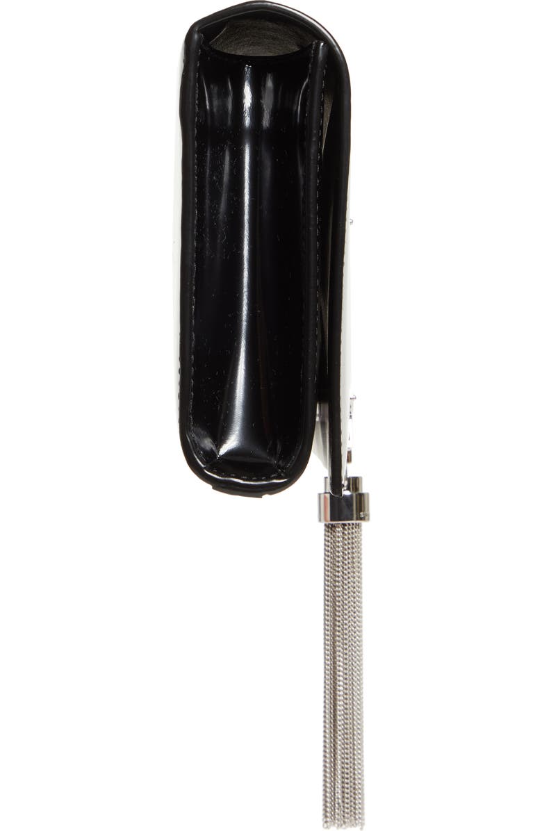 Saint Laurent Kate Glossy Leather Clutch, Alternate, color,