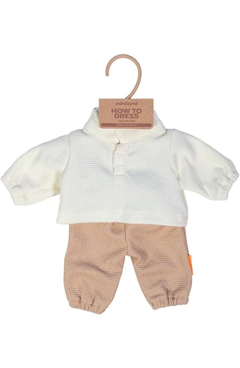 Miniland Doll Outfit for 15" Miniland Dolls, Alternate, color, White Multi