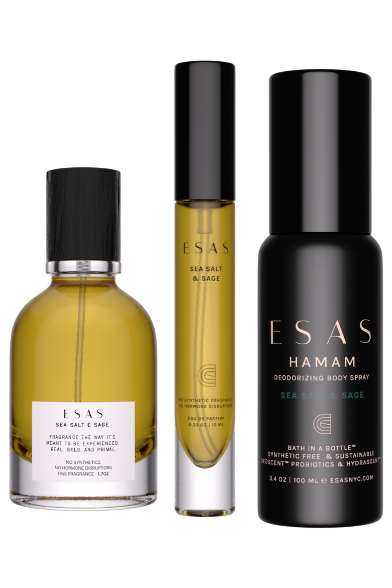 Sea Salt & Sage Organic Eau de Parfum Gift Set, Main, color, Yellow