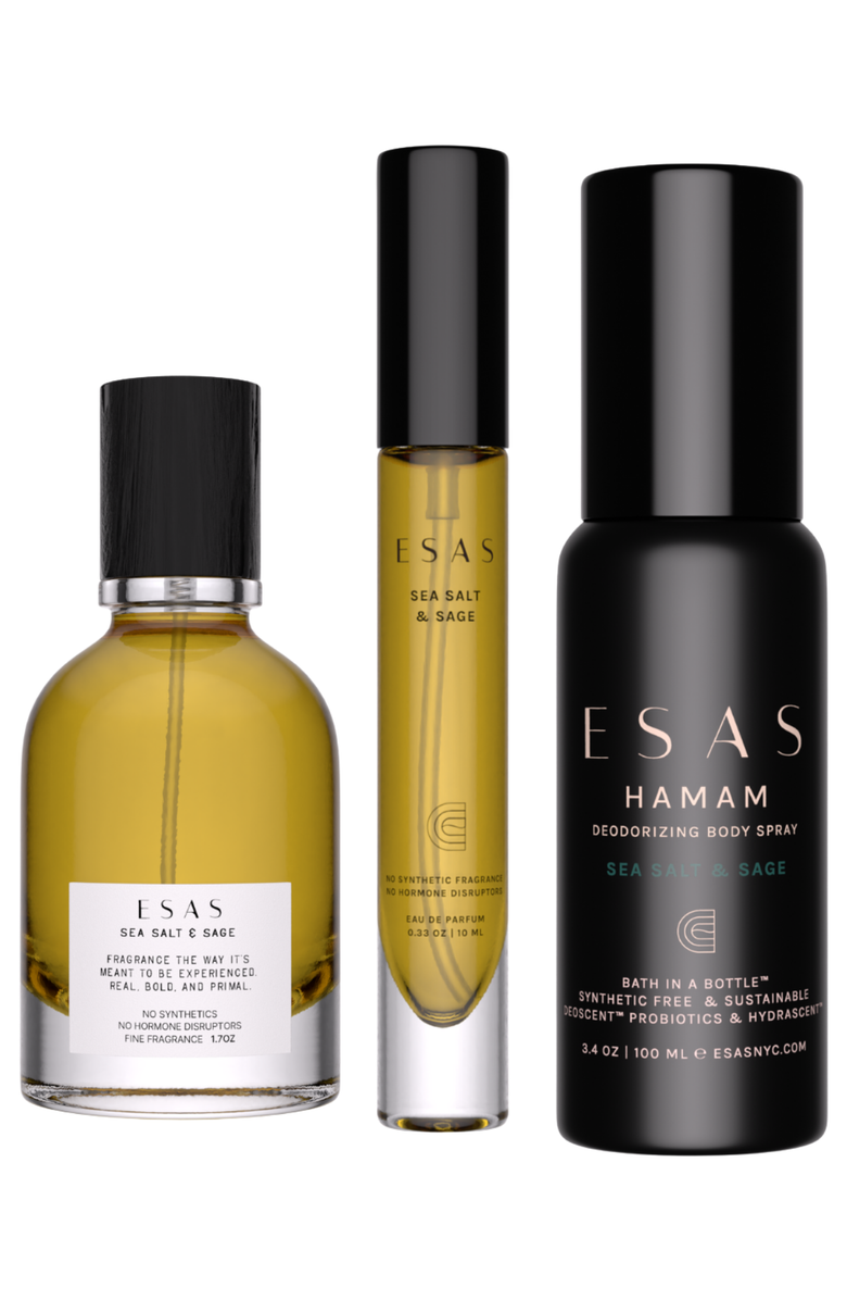 Esas NYC Sea Salt & Sage Organic Eau de Parfum Gift Set, Main, color, Yellow