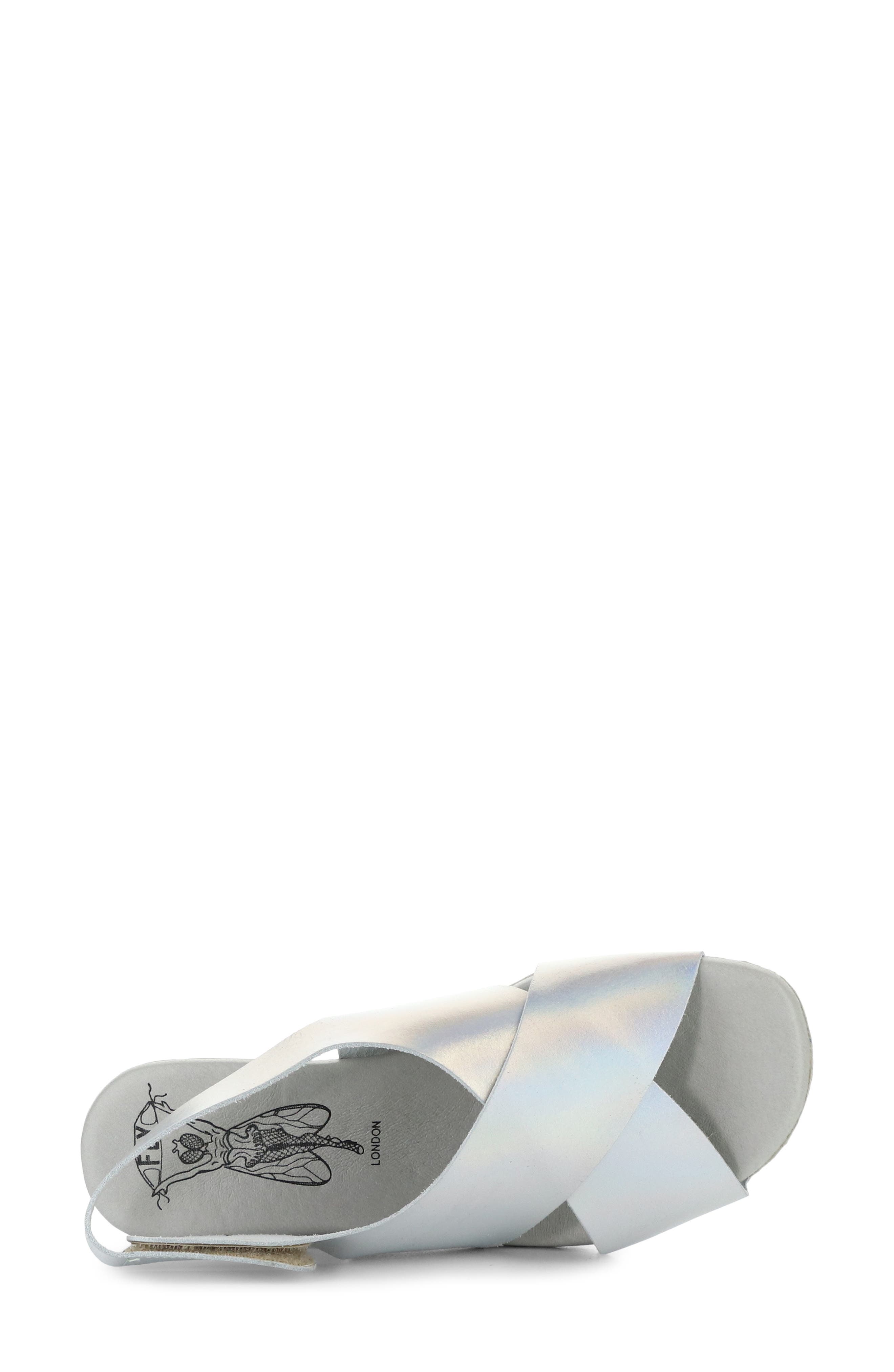 Orfy Slingback Wedge Sandal, Alternate, color, SILVER