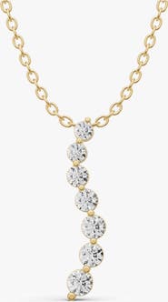 SEREIA OFFICIAL 14K Gold 1 ct Necklace Lab Grown Diamond Journey Pendant