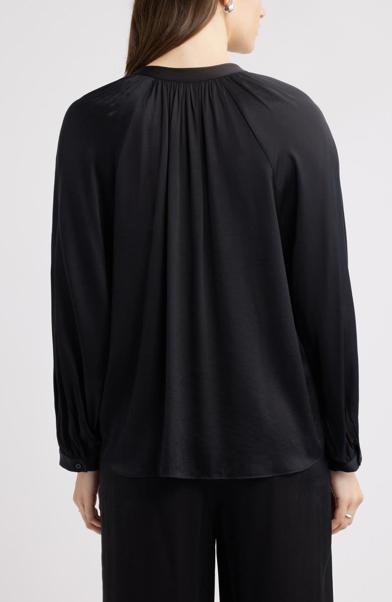 Nordstrom Shirred Satin Shirt, Alternate, color, 