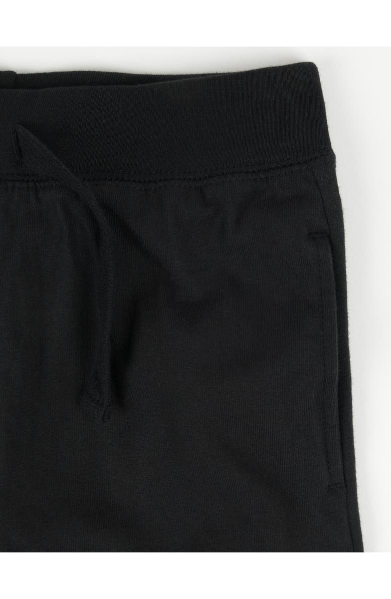 Leveret Kids 100% Cotton Lightweight Jogger Pants, Alternate, color, Black