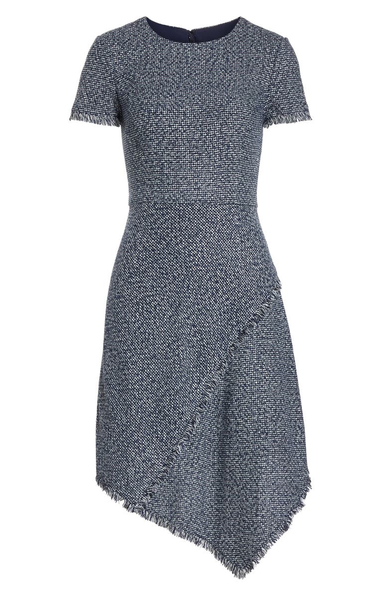 Eliza J Asymmetrical Tweed Dress, Alternate, color, 