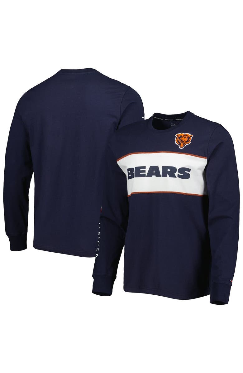 Tommy Hilfiger Men's Tommy Hilfiger Navy Chicago Bears Peter Team Long Sleeve T-Shirt, Main, color,