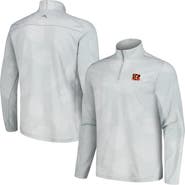 Tommy Bahama Men's Tommy Bahama Gray Cincinnati Bengals Delray Frond IslandZone Half-Zip Sweatshirt