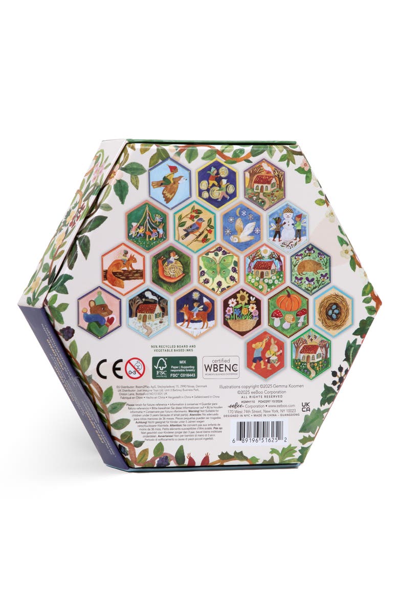 eeBoo Cottage Fairies Hexagon Memory & Matching Game, Alternate, color, Multi