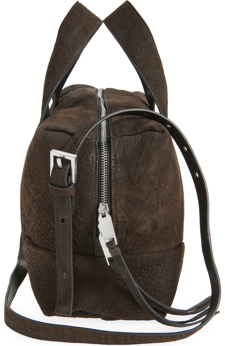 AllSaints Medium Ares Grain Leather Crossbody Bag, Alternate, color, Catrame Brown