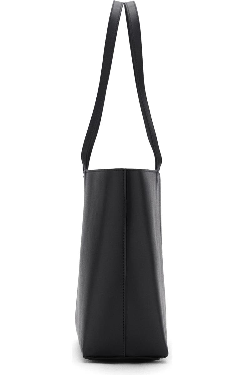 MANGO Leather Shopper Bag, Alternate, color,