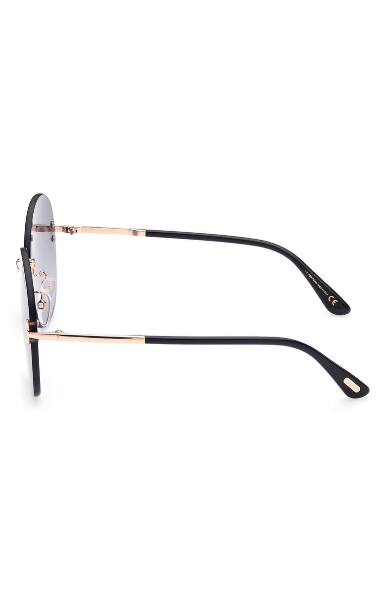 TOM FORD 63mm Round Sunglasses, Alternate, color, 