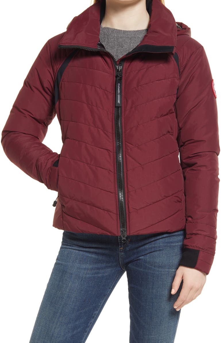 Canada Goose Hybridge<sup
®</sup
 Base Hooded 750 Fill Power Down Jacket, Alternate, color, Bordeaux - Bordeaux