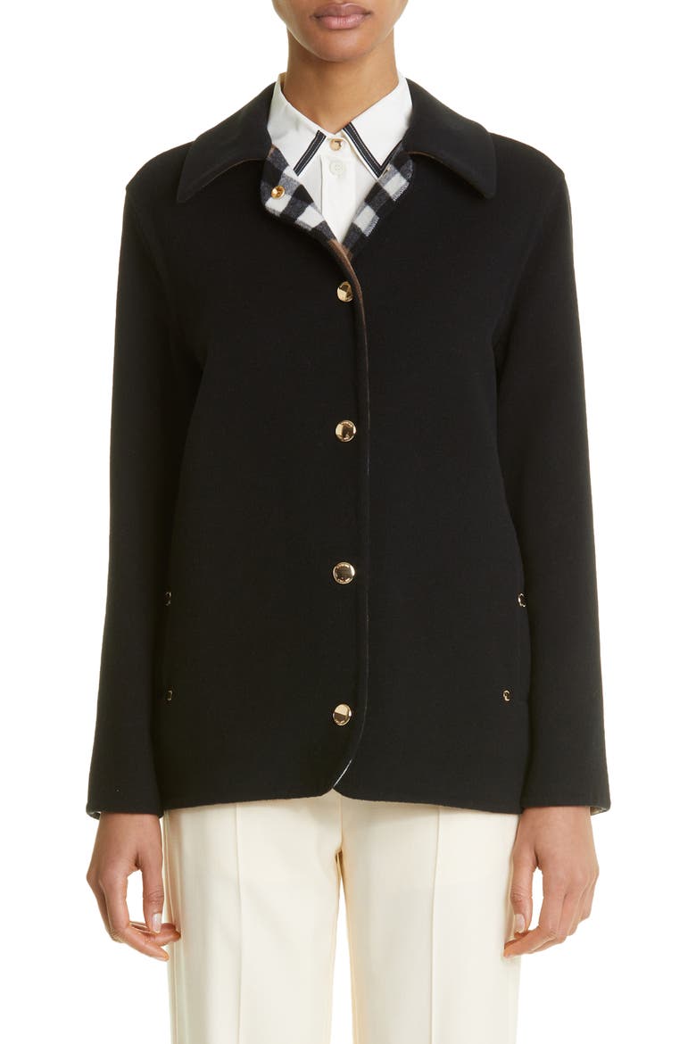 Ashill Double Face Wool Barn Jacket, Main, color, BIRCH BROWN IP CHK
