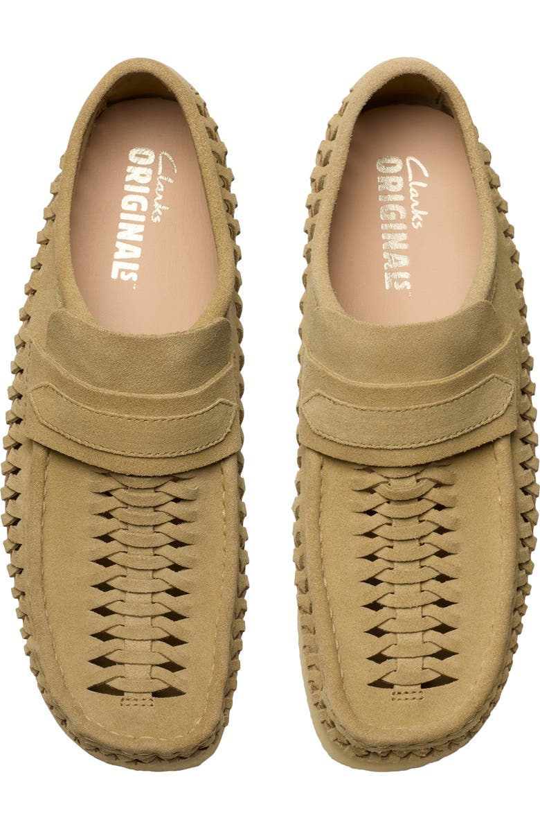 Clarks<sup>®</sup> Wallabee Woven Suede Loafer, Alternate, color,