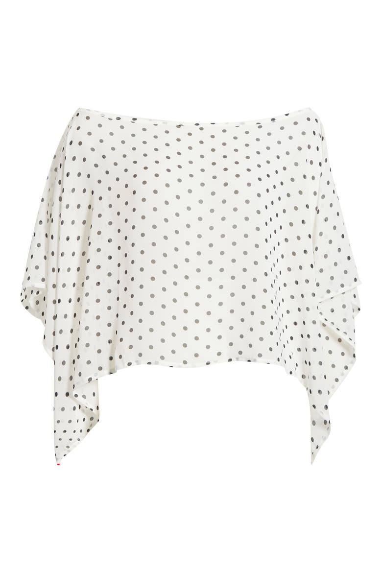 Coco Polka Dot Chiffon Poncho, Alternate, color, POLKA DOT