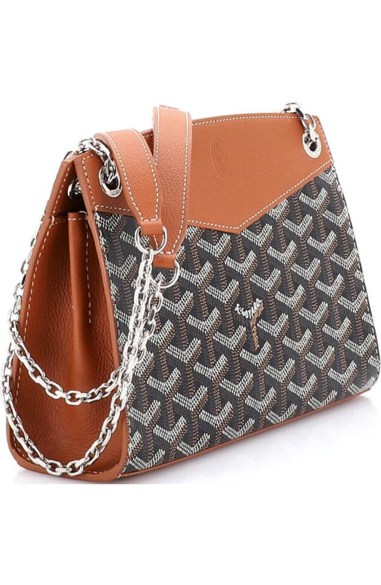 Pre-Owned Goyard Structured Rouette Chain Shoulder Bag Coated Canvas Mini, Alternate, color, Brown