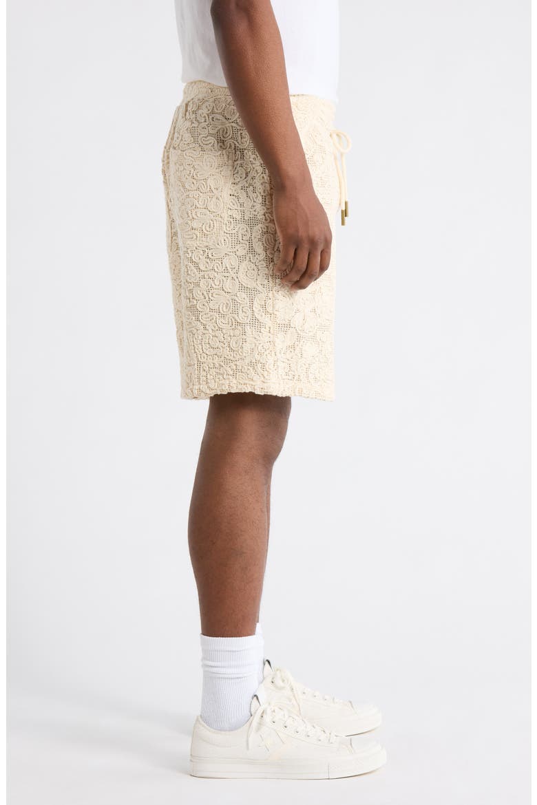 Mind Maze Lace Knit Shorts, Alternate, color, NATURAL