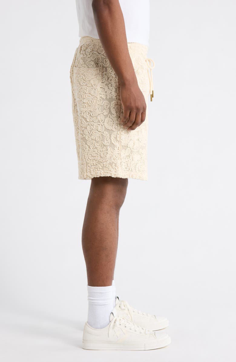 HONOR THE GIFT Mind Maze Lace Knit Shorts, Alternate, color, Natural