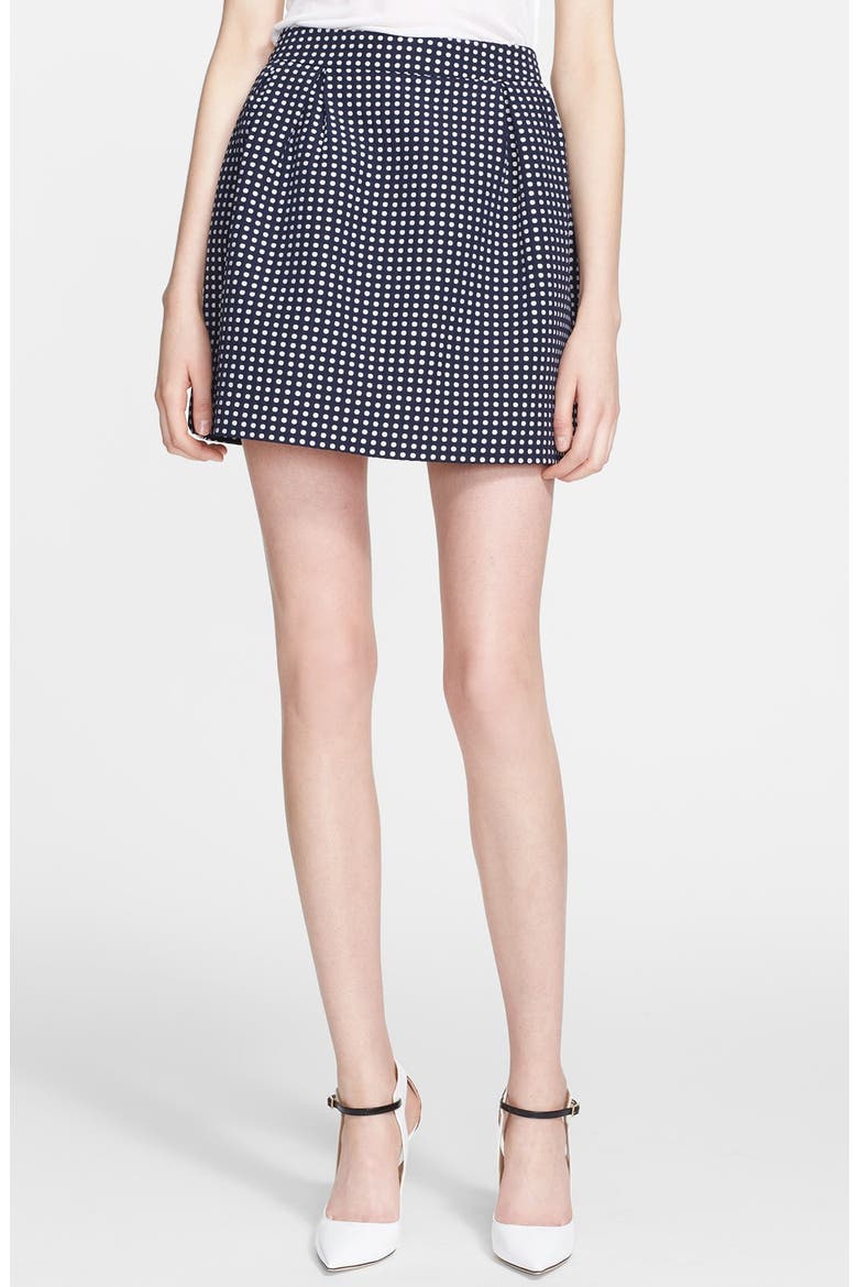 'Mari' Polka Dot Skirt, Main, color, NAVY
