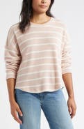Caslon® Long Sleeve Waffle Knit T-Shirt