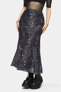 Disturbia Haunt Medieval Print Midaxi Skirt