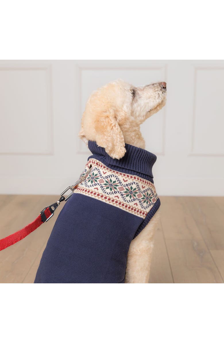 Hope & Henry Organic Fair Isle Dog Sweater, Alternate, color, Scottish Snowflake