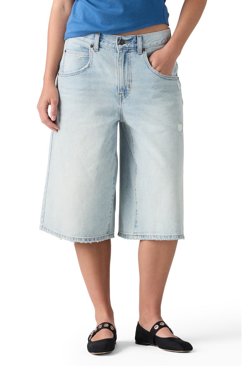 Super Baggy Denim Jorts, Main, color, SOUTH CITY