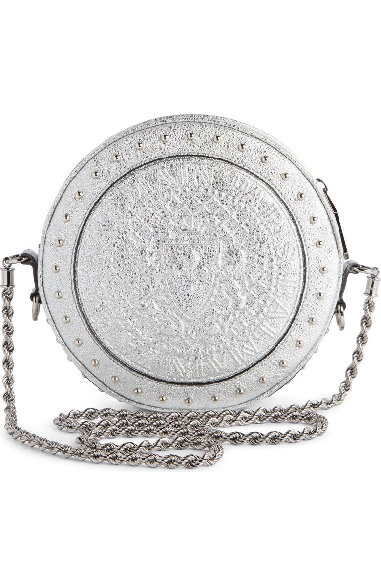 Balmain Renaissance Leather Crossbody Bag, Alternate, color,