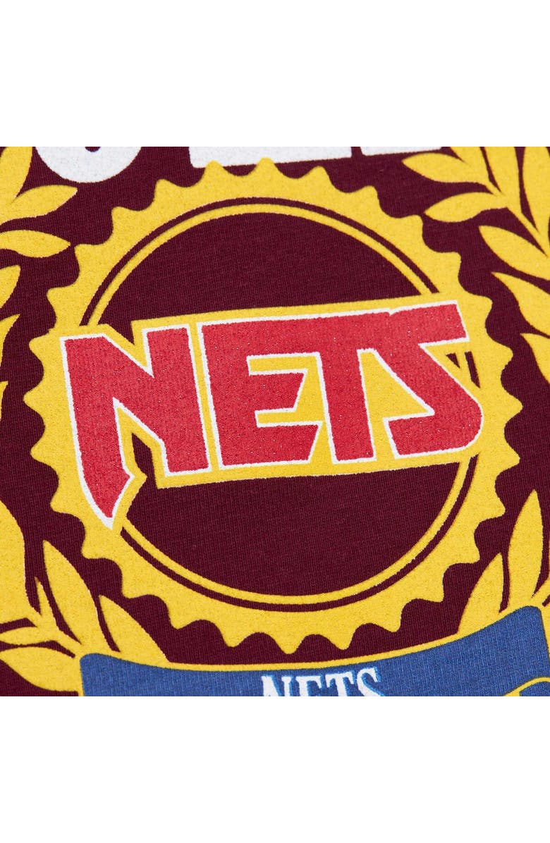 Mitchell & Ness Men's Mitchell & Ness Red New Jersey Nets Hardwood Classics Ivy League Long Sleeve T-Shirt, Alternate, color, 