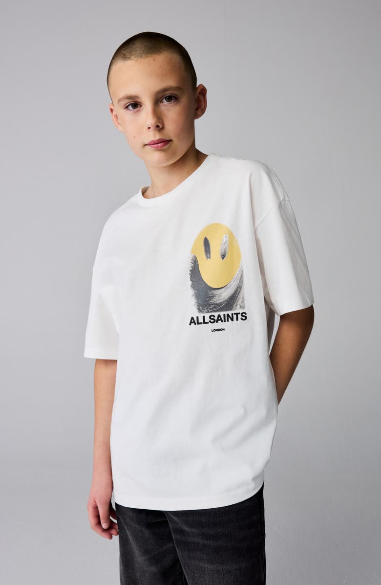 smALLSAINTS by ALLSAINTS Kids' Smile Cotton Graphic T-Shirt, Alternate, color, White