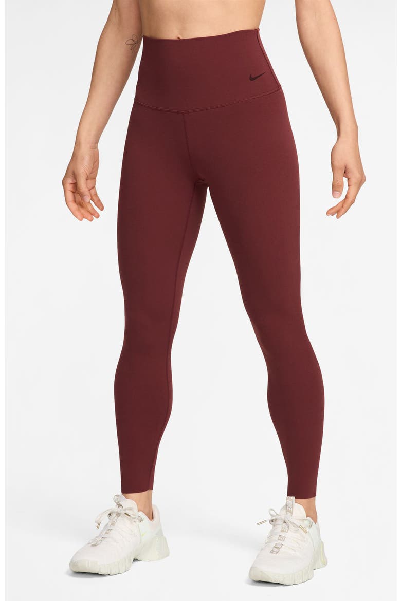 Zenvy Gentle-Support High-Waisted 7/8 Leggings, Main, color, 619 DKTMRD/BLACK