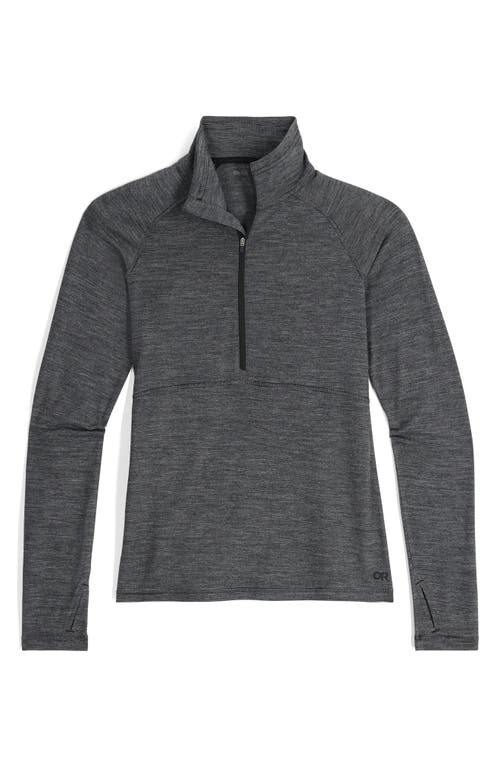 Outdoor Research Alpine Onset 150 Merino Wool Blend Base Layer Half Zip Pullover In Gray