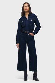 Hudson Jeans Wide Leg Crop Jumpsuit